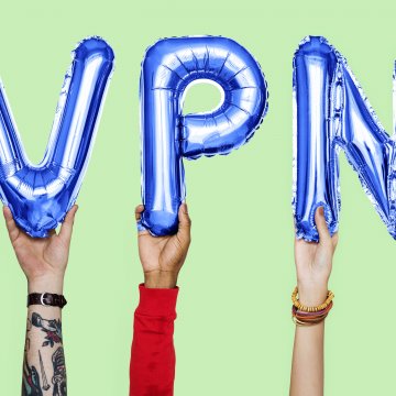 privatevpn, vpn benefits, hands holding blue VPN letters, green background